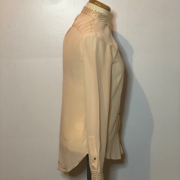 Zara blouse size small with gold dots - Picture 2 of 5